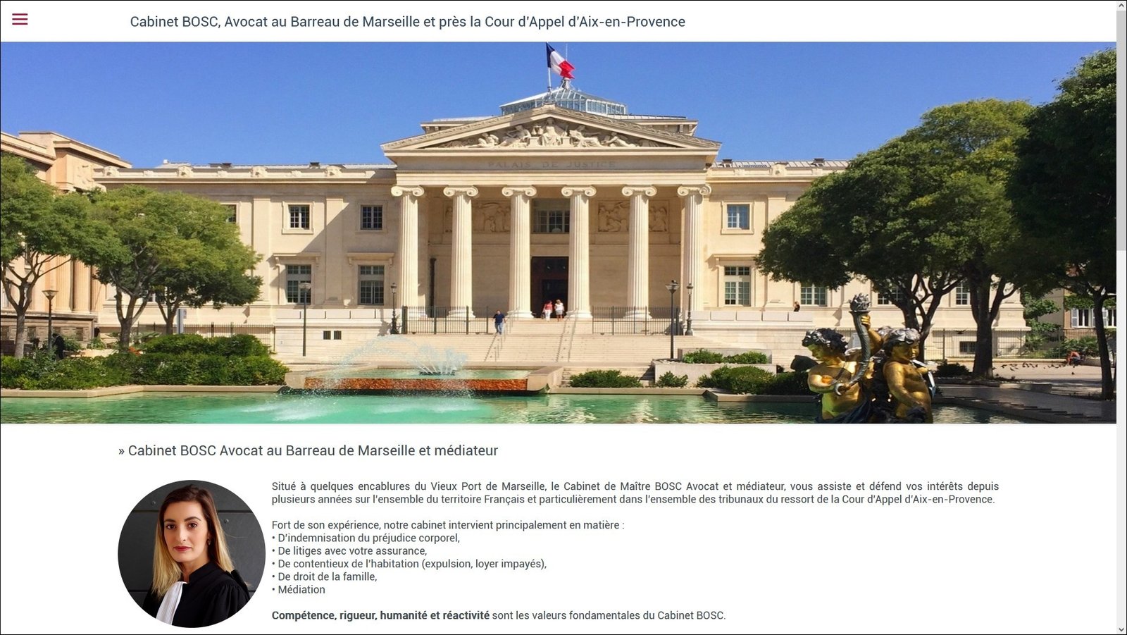 Site vitrine cr�� avec l'offre Rapido Web pour profession lib�rale