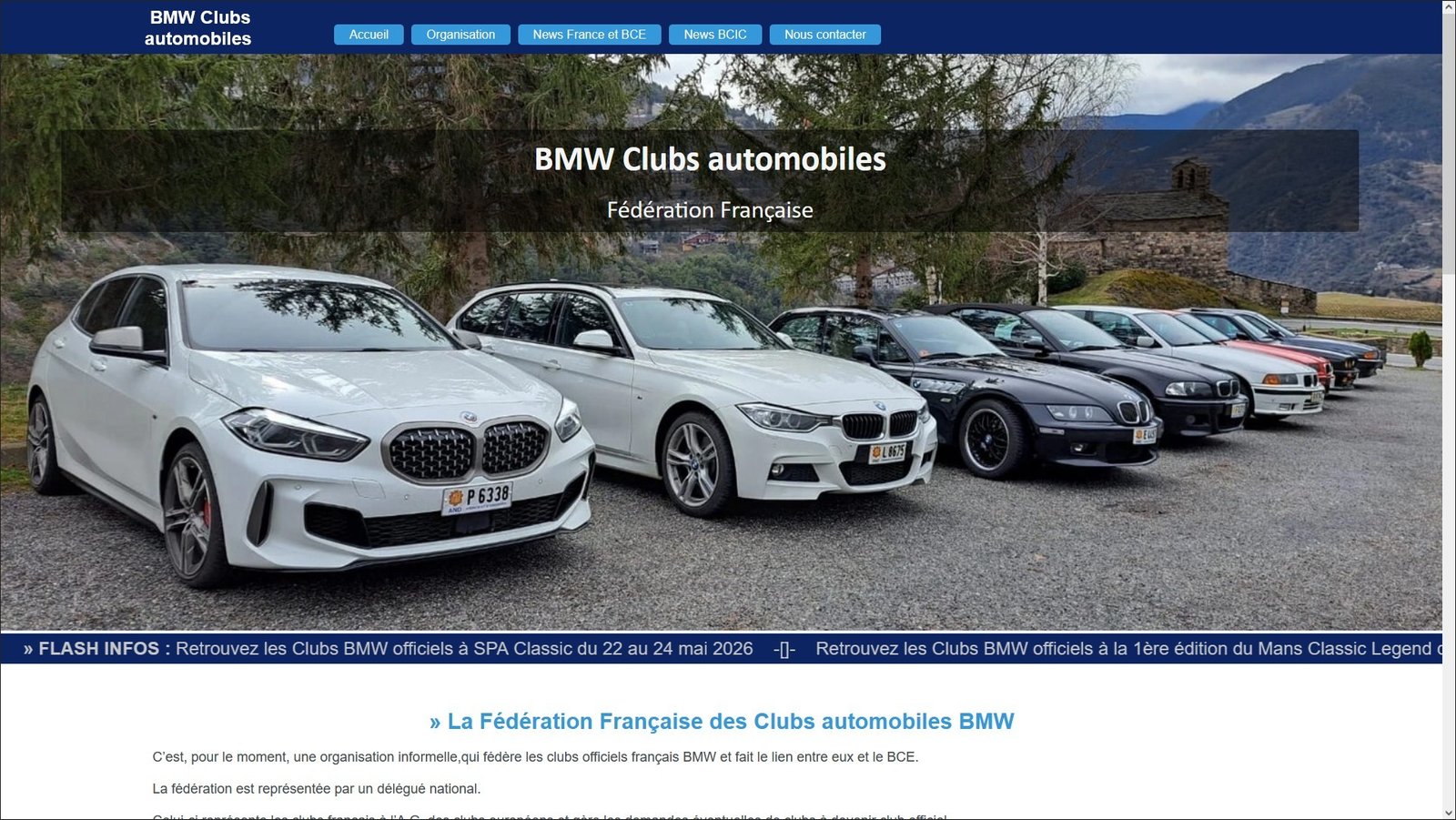 Site vitrine cr�� avec l'offre Rapido Web pour une association de collectionneurs autos