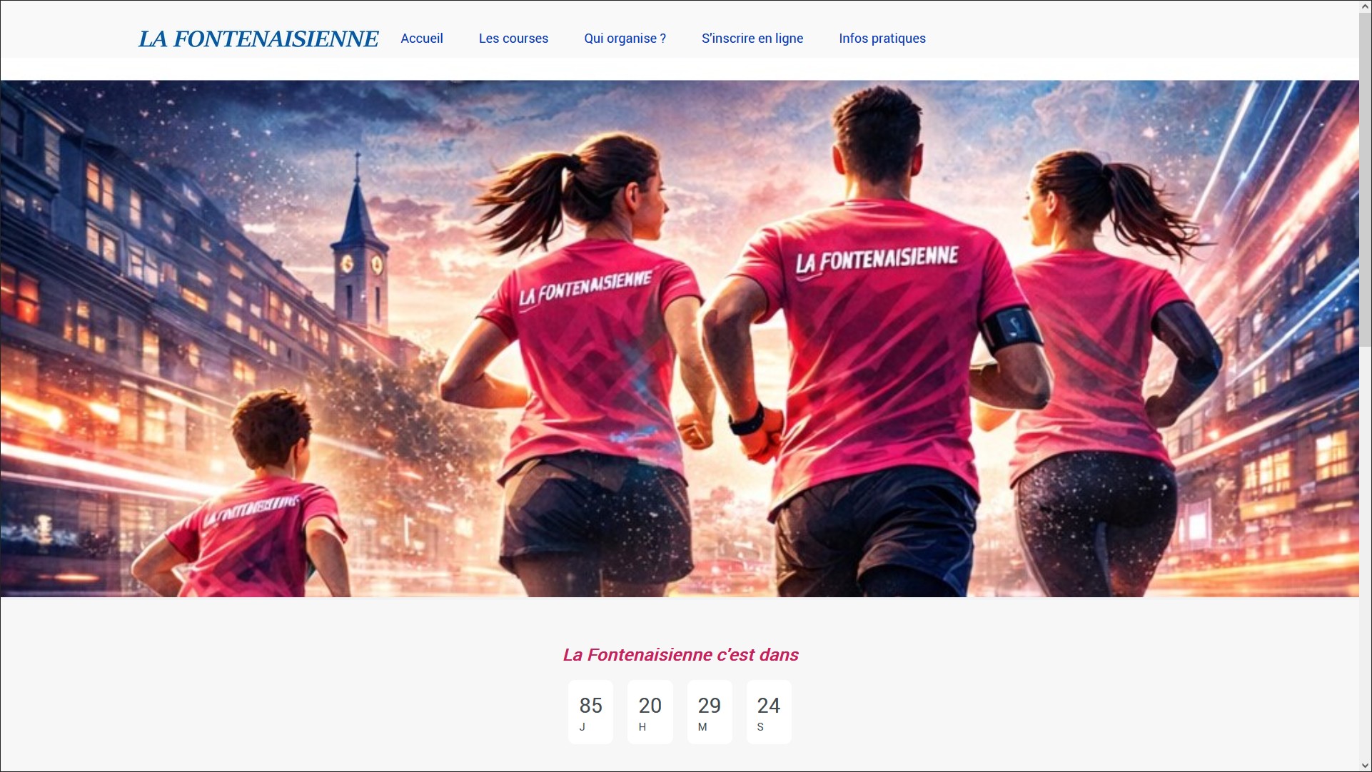 exemple de site web pour un �v�nement sportif fait avec rapido web