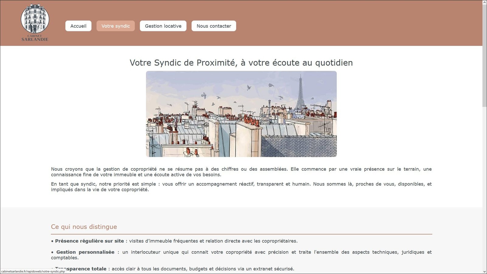 Site vitrine cr�� avec l'offre Rapido Web pour profession lib�rale